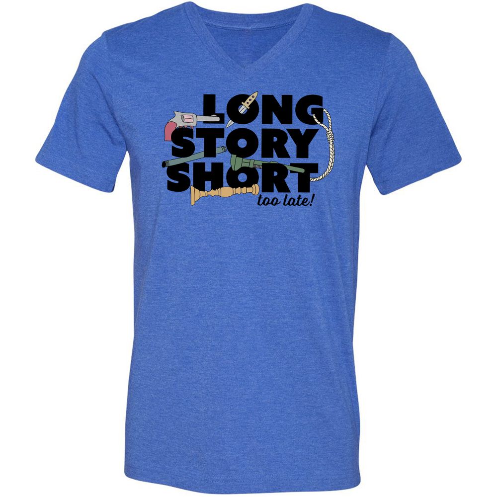Unisex V-Neck T-Shirt - 11D8ZMA8 - Heather True Royal - 14
