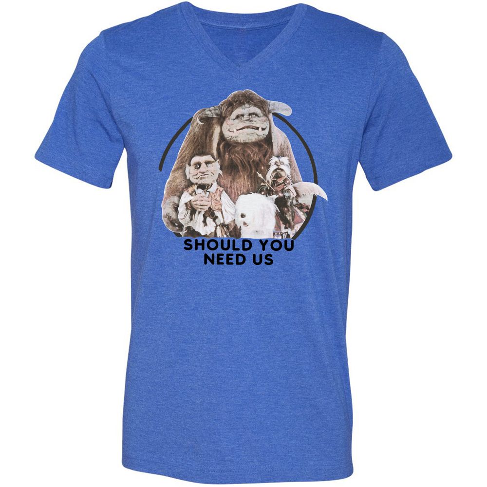 Unisex V-Neck T-Shirt - THA13UGY - Heather True Royal - 14