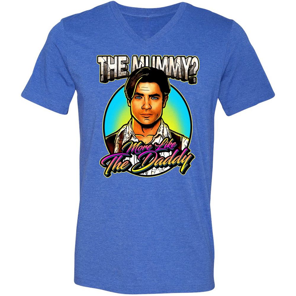 Unisex V-Neck T-Shirt - VYGZNWSP - Heather True Royal - 14