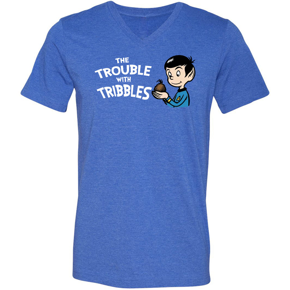 Unisex V-Neck T-Shirt - 3D2ZPP53 - Heather True Royal - 14