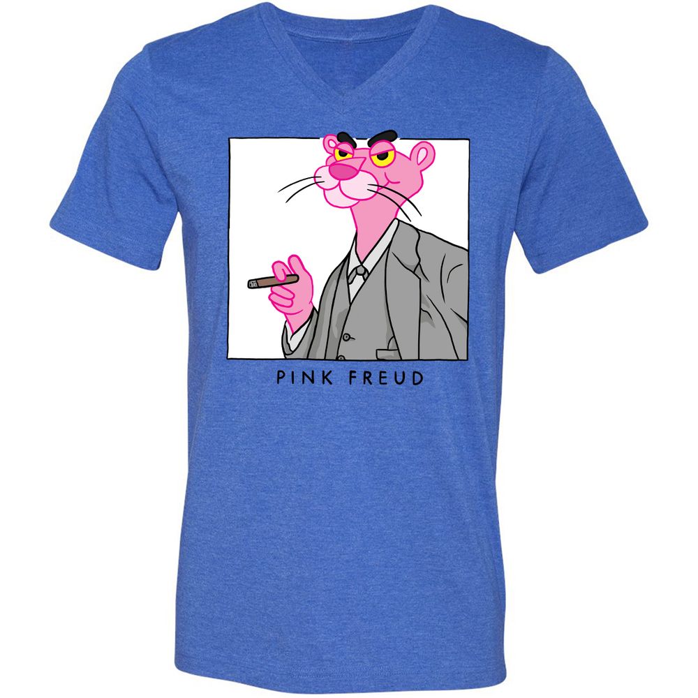 Unisex V-Neck T-Shirt - UR36NS3W - Heather True Royal - 14