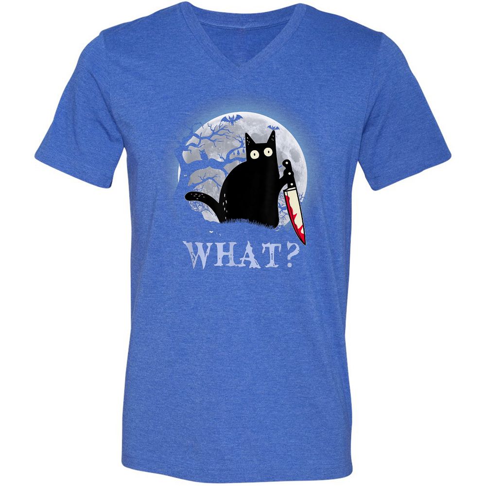 Unisex V-Neck T-Shirt - TD2868K7 - Heather True Royal - 14