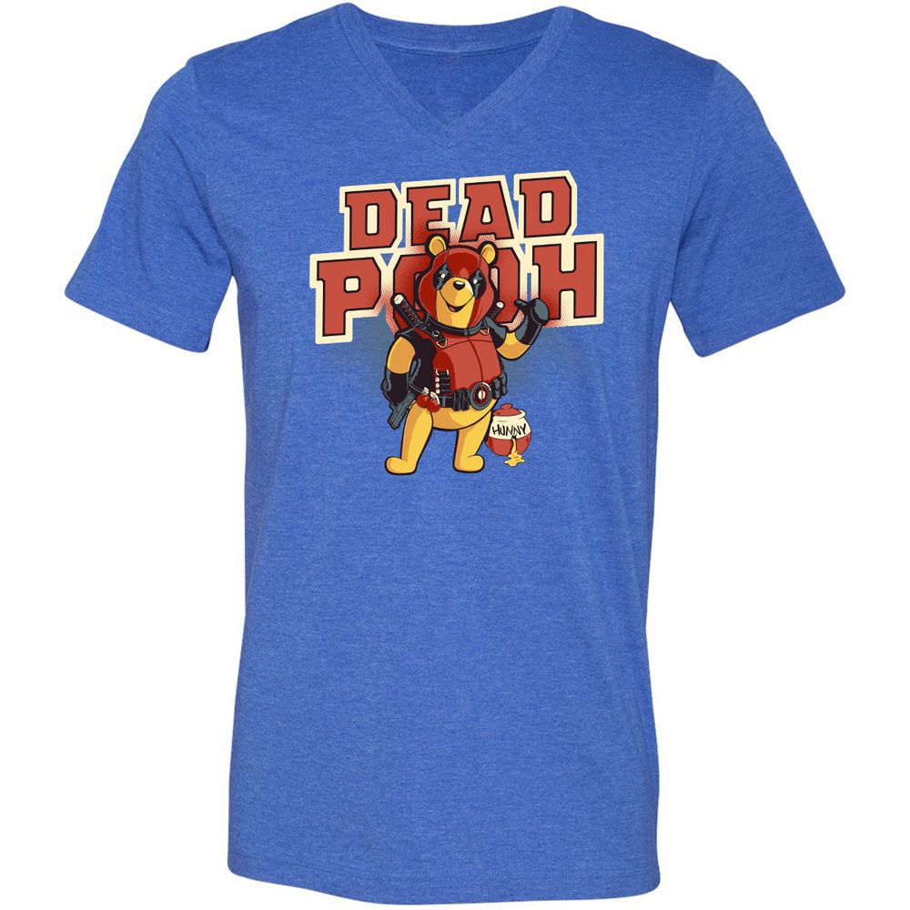 Unisex V-Neck T-Shirt - P6Q373CJ - Heather True Royal - 14