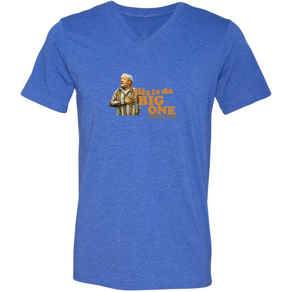 Unisex V-Neck T-Shirt - LGNTUAJ3 - Heather True Royal - 14