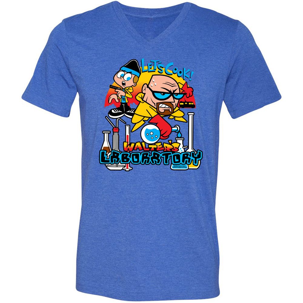 Unisex V-Neck T-Shirt - 29PZUUCS - Heather True Royal - 14