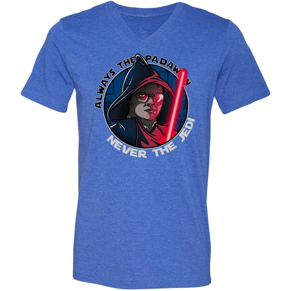 Unisex V-Neck T-Shirt - C5FKZ32J - Heather True Royal - 14