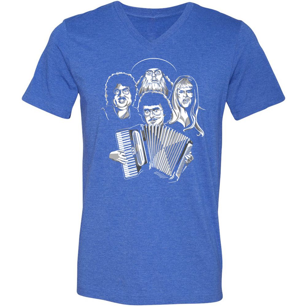 Unisex V-Neck T-Shirt - 38D1T2CC - Heather True Royal - 14