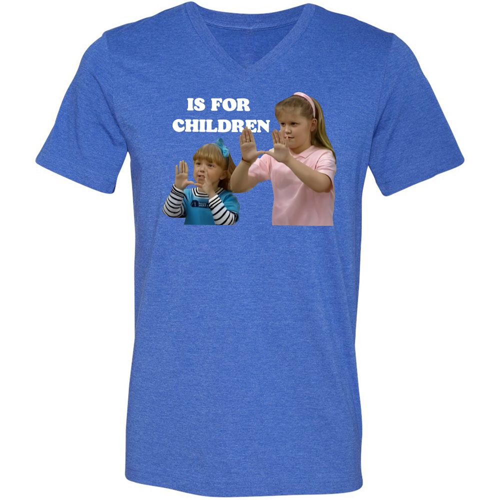 Unisex V-Neck T-Shirt - ZK5693LW - Heather True Royal - 14