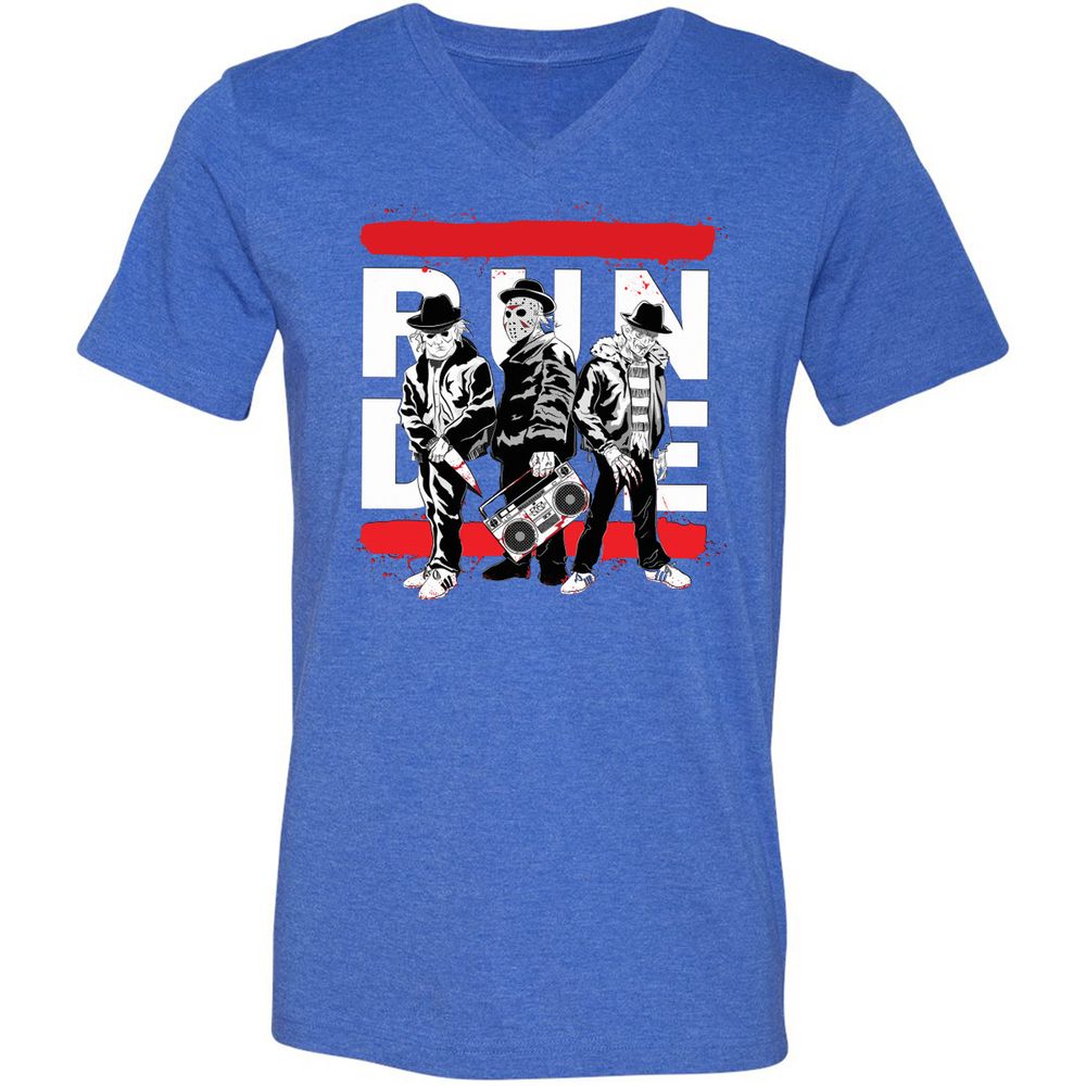 Unisex V-Neck T-Shirt - K5S81PRX - Heather True Royal - 14