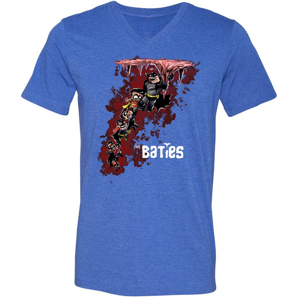 Unisex V-Neck T-Shirt - CW8472KG - Heather True Royal - 14