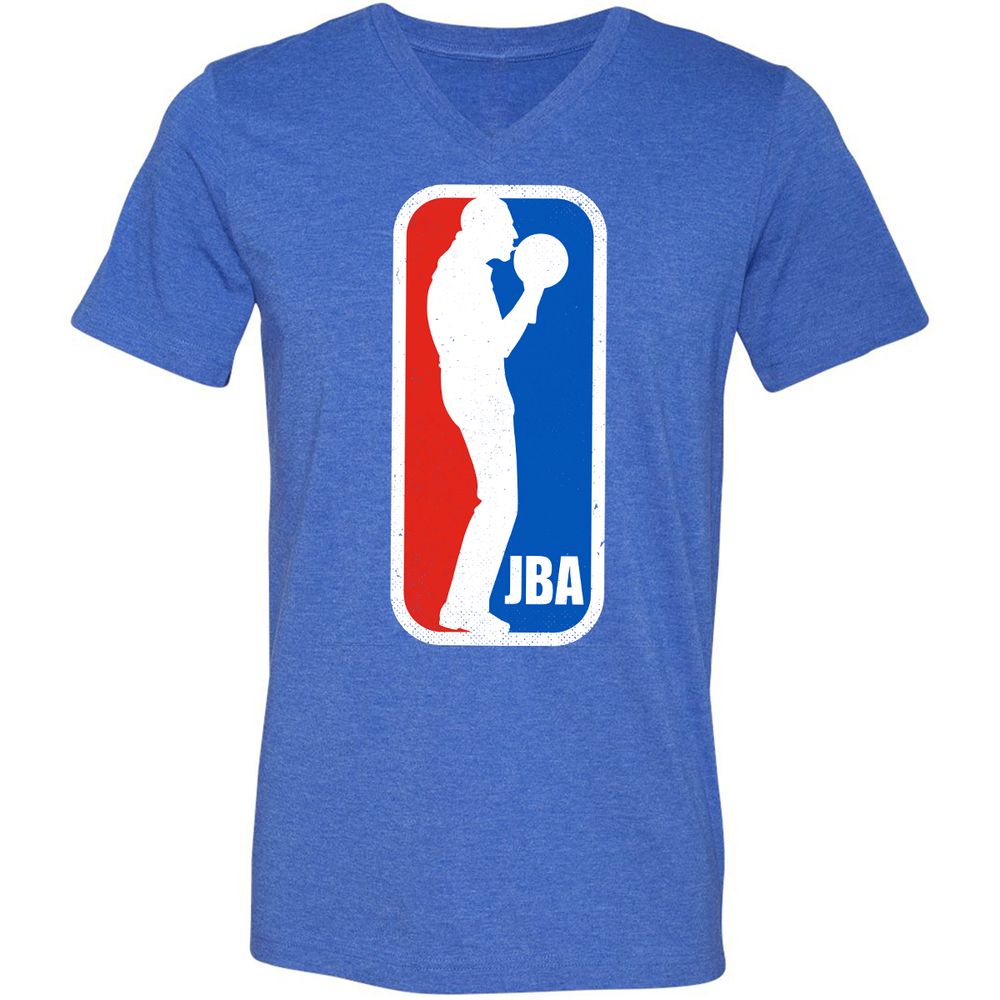 Unisex V-Neck T-Shirt - W4JCQDB2 - Heather True Royal - 14