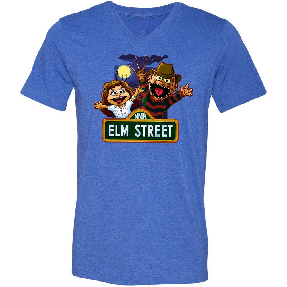 Unisex V-Neck T-Shirt - D4UBAMTY - Heather True Royal - 14