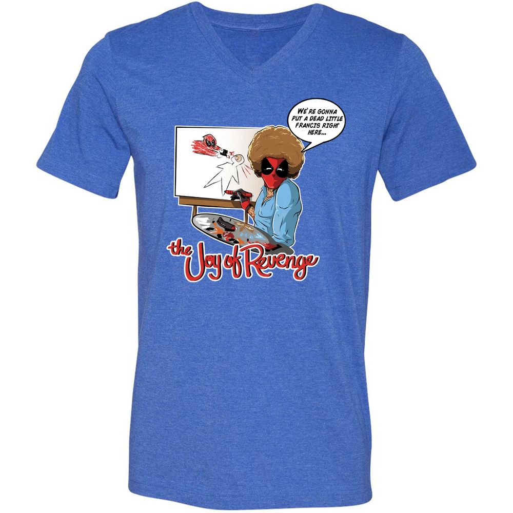 Unisex V-Neck T-Shirt - T59CNKVZ - Heather True Royal - 14