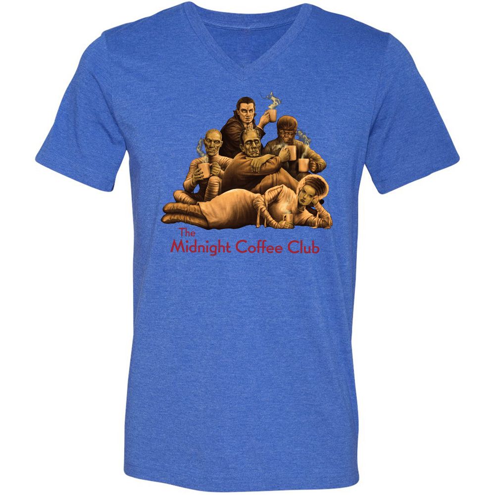 Unisex V-Neck T-Shirt - KFA9JNBS - Heather True Royal - 14