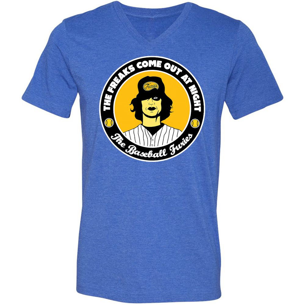 Unisex V-Neck T-Shirt - LVYPQWQS - Heather True Royal - 14