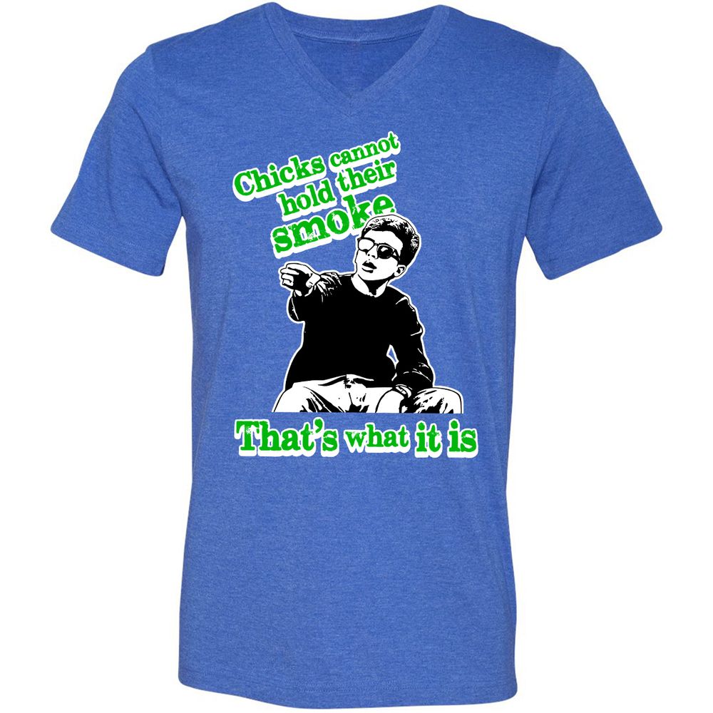 Unisex V-Neck T-Shirt - SVLVXA4P - Heather True Royal - 14