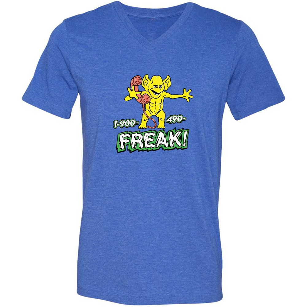 Unisex V-Neck T-Shirt - 7DX7D5LC - Heather True Royal - 14