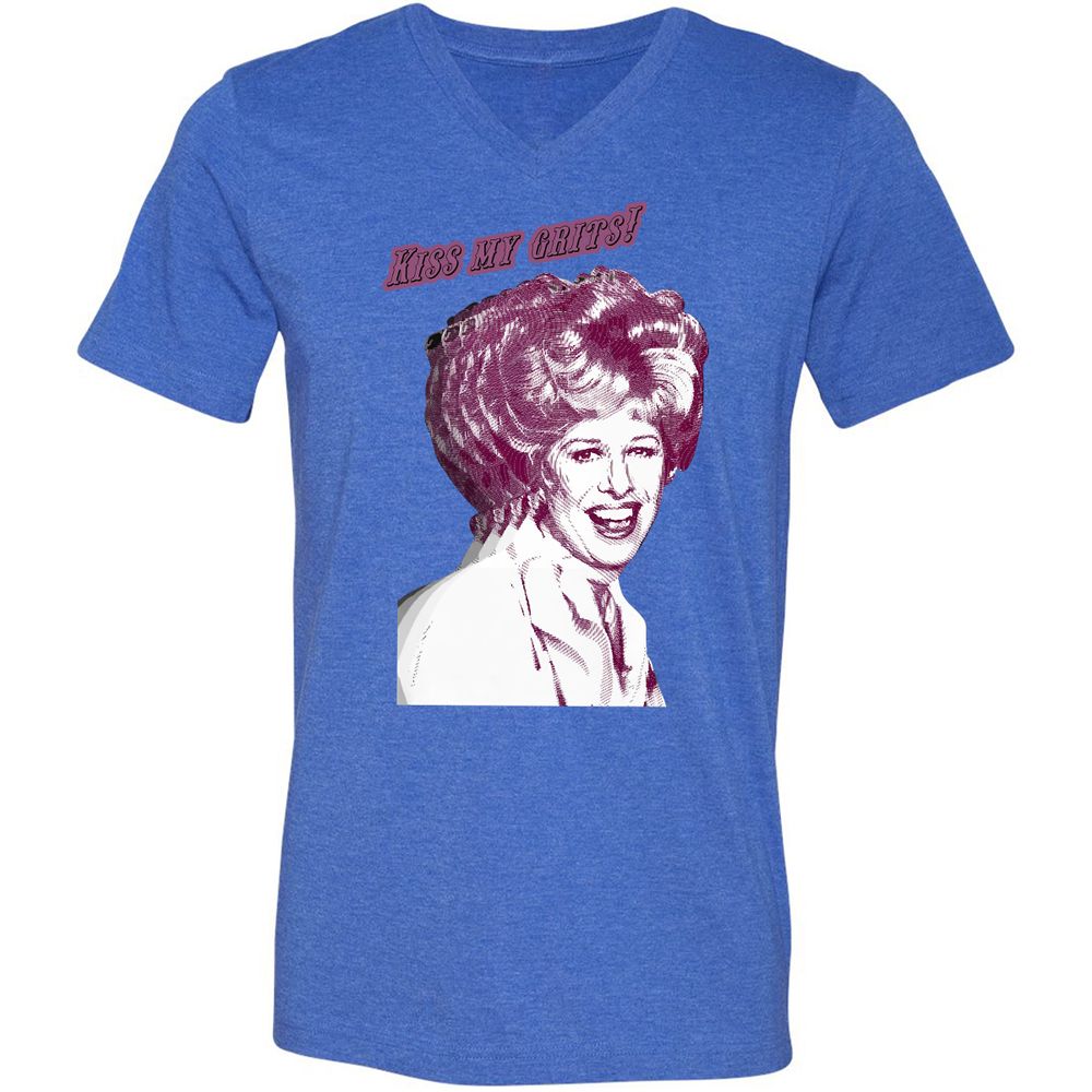 Unisex V-Neck T-Shirt - 4VBJBC7T - Heather True Royal - 14