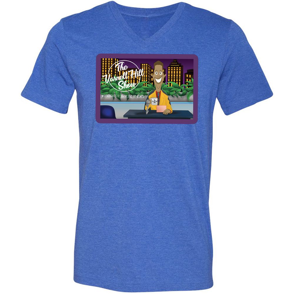 Unisex V-Neck T-Shirt - GFZBWZ5T - Heather True Royal - 14