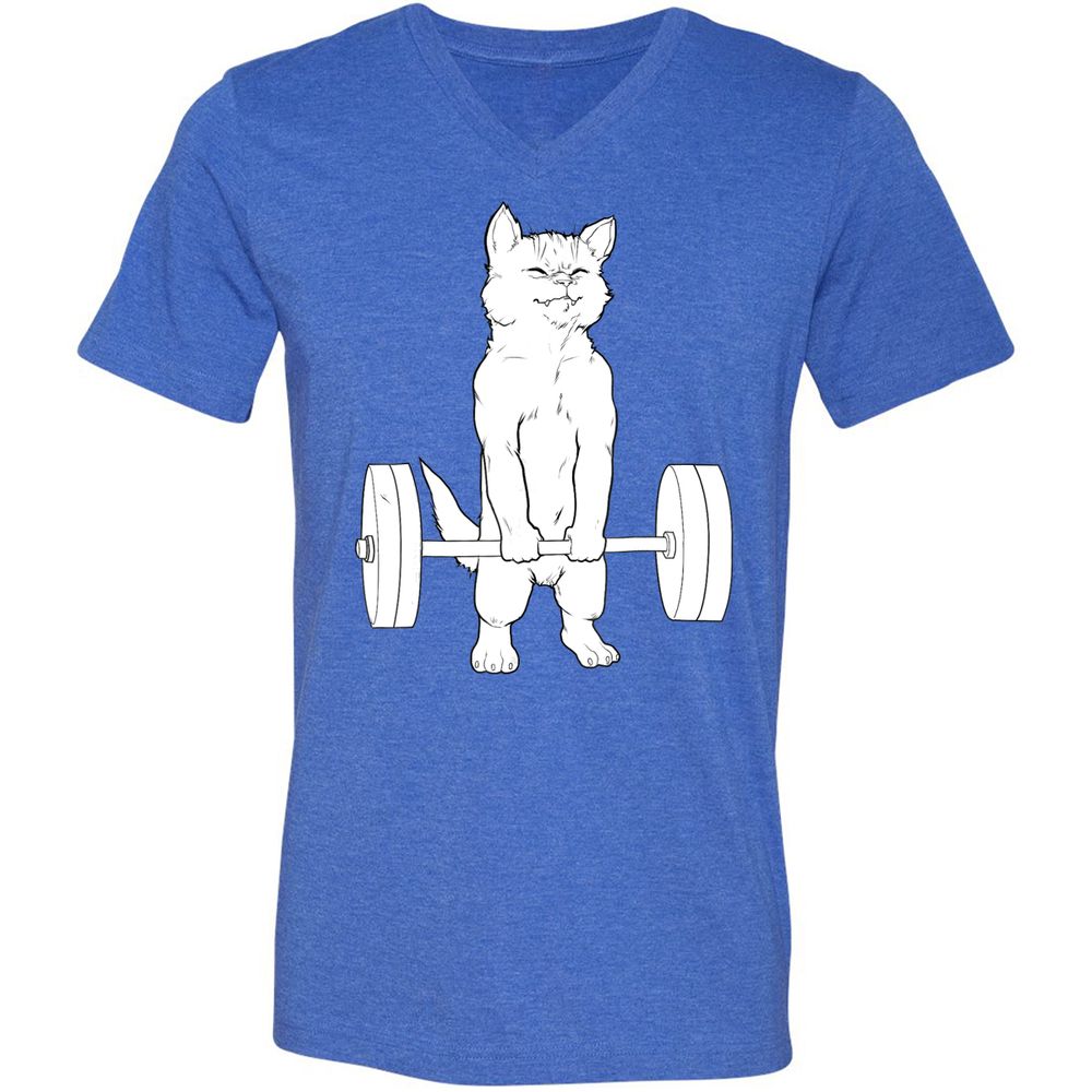 Unisex V-Neck T-Shirt - WE91CHCZ - Heather True Royal - 14