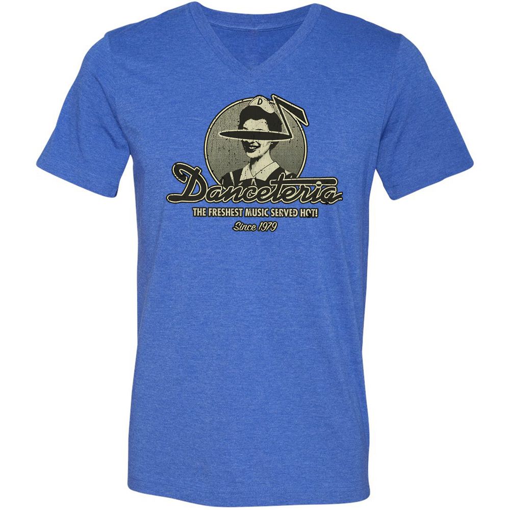 Unisex V-Neck T-Shirt - ZYTFCQ9L - Heather True Royal - 14