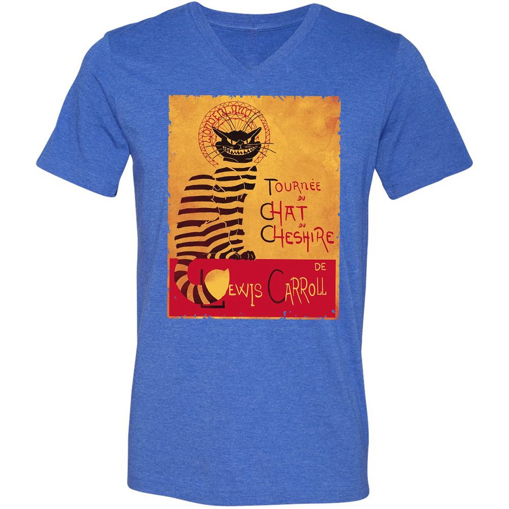 Unisex V-Neck T-Shirt - LMZMLQP4 - Heather True Royal - 14