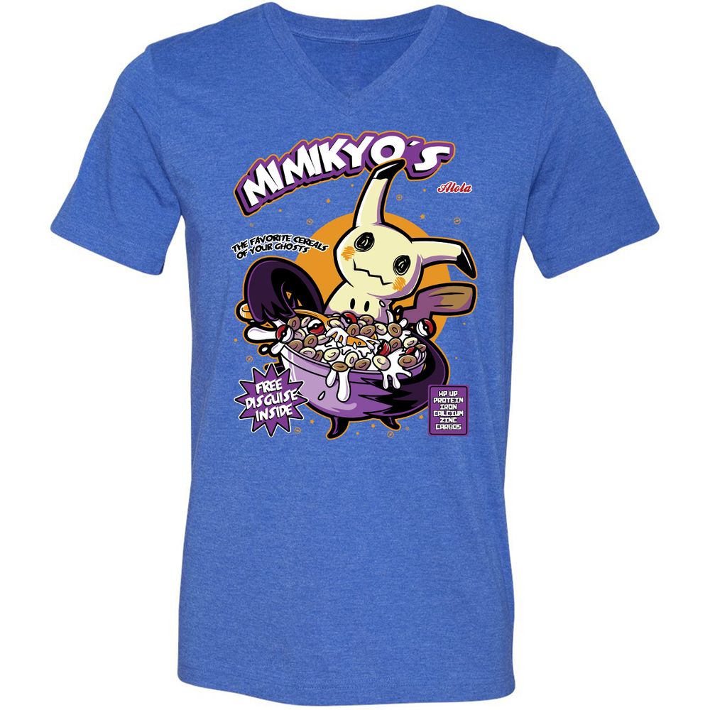 Unisex V-Neck T-Shirt - 7EQ8M8RD - Heather True Royal - 14