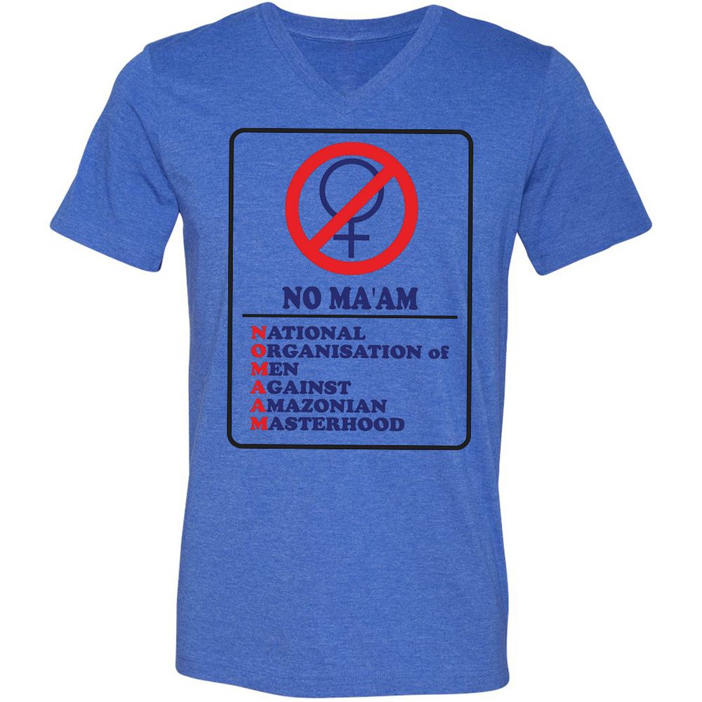 Unisex V-Neck T-Shirt - 324R1Q4L - Heather True Royal - 14