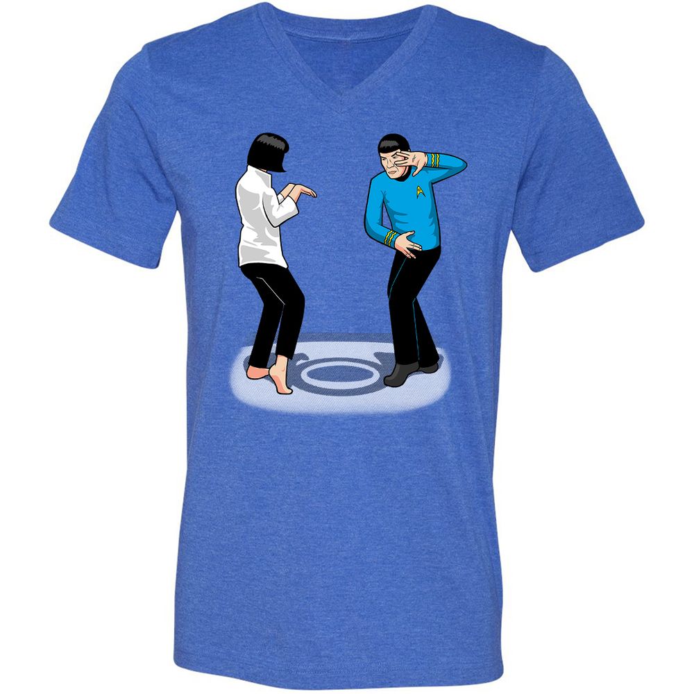 Unisex V-Neck T-Shirt - ANG83PSS - Heather True Royal - 14