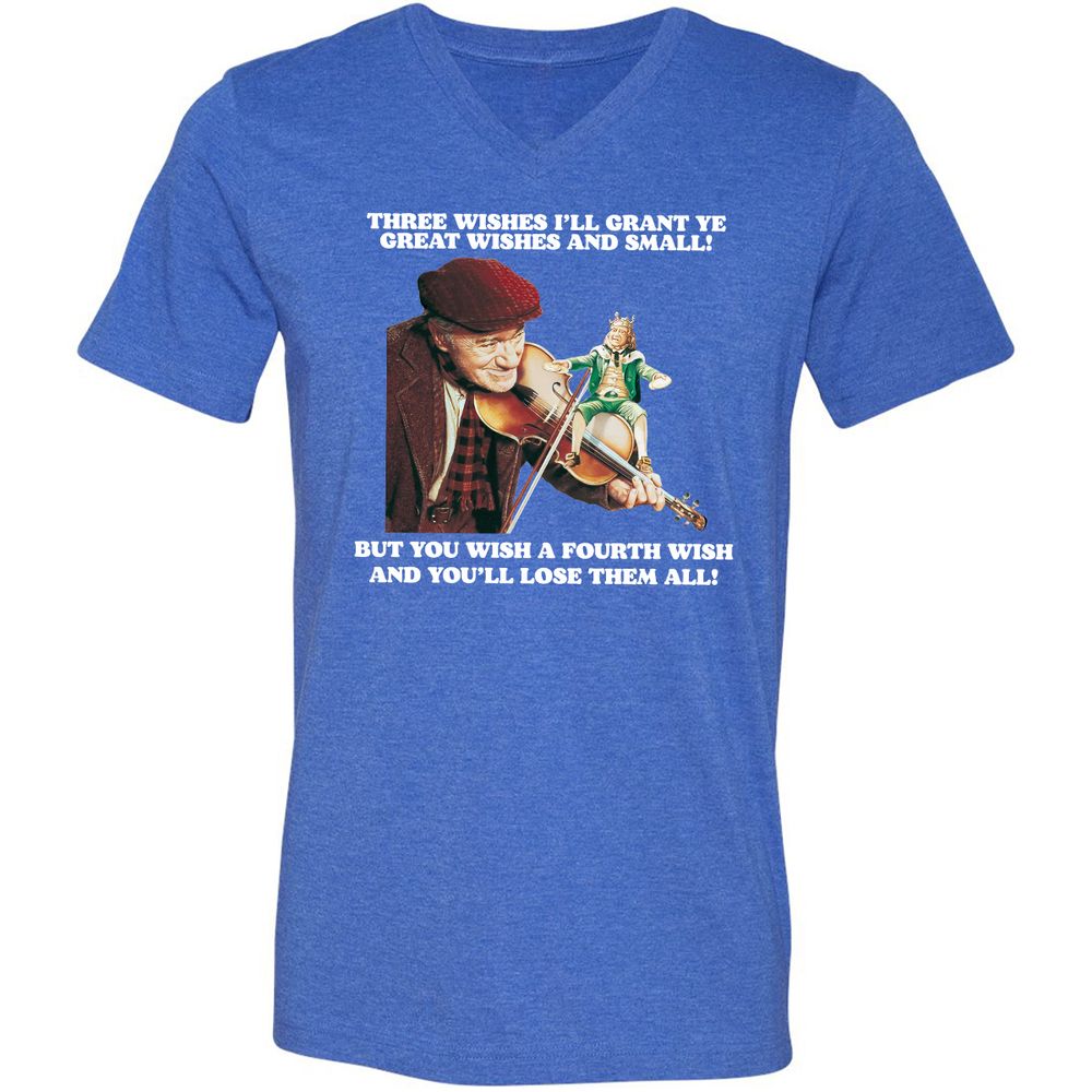 Unisex V-Neck T-Shirt - 34Q23P5K - Heather True Royal - 14