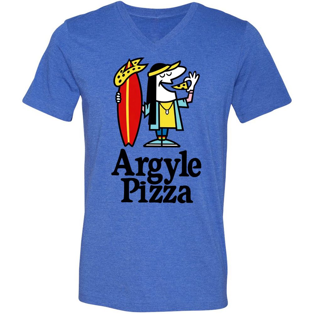 Unisex V-Neck T-Shirt - LXGNRA4V - Heather True Royal - 14