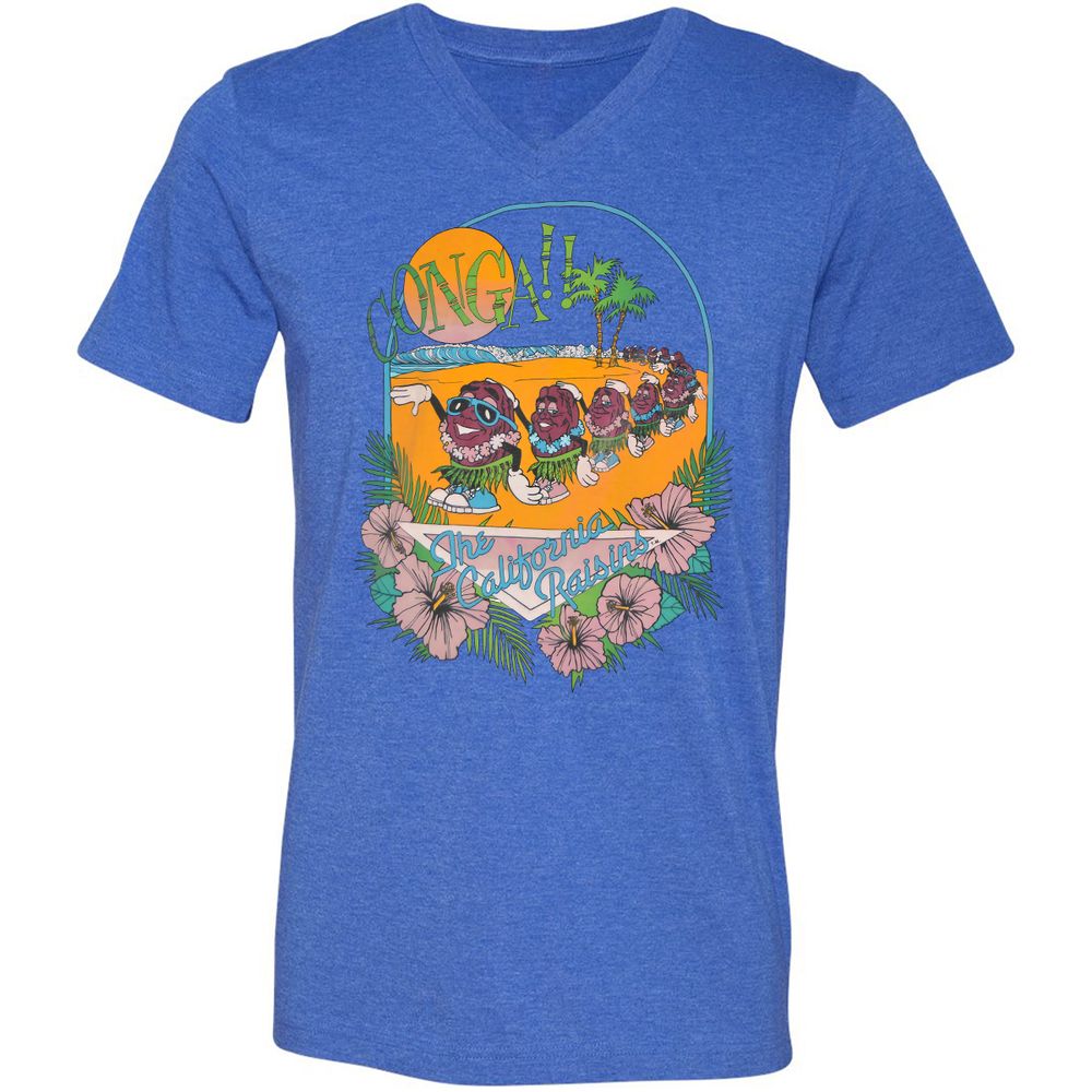 Unisex V-Neck T-Shirt - 8EHVT8N9 - Heather True Royal - 14