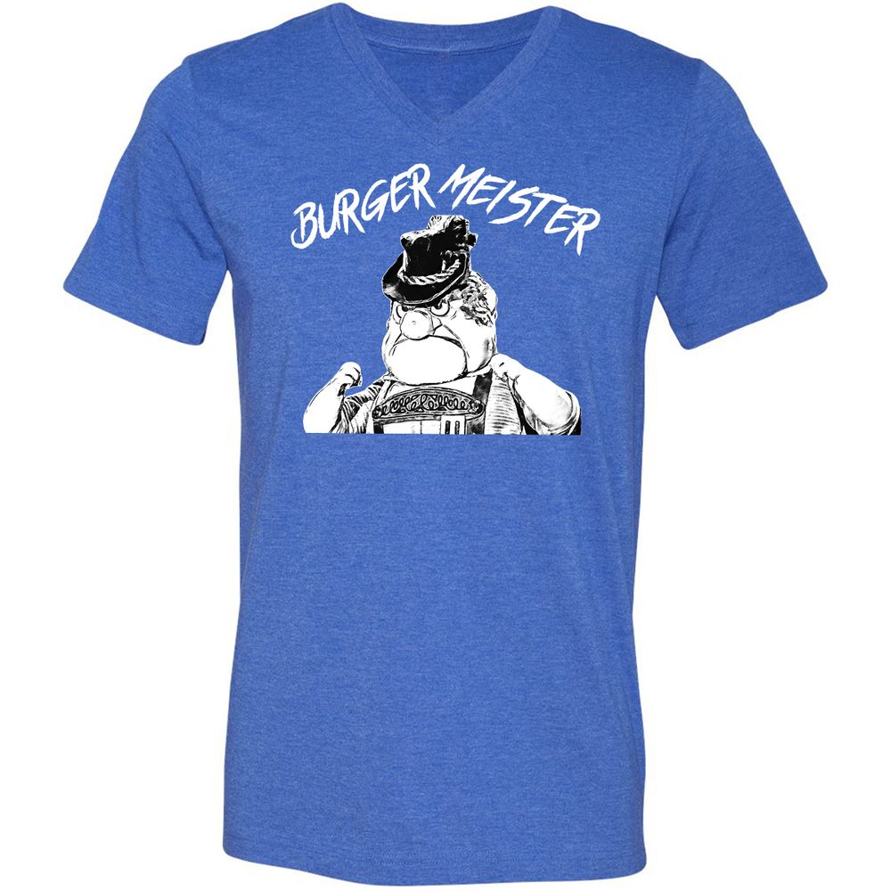 Unisex V-Neck T-Shirt - A1SYCWE1 - Heather True Royal - 14