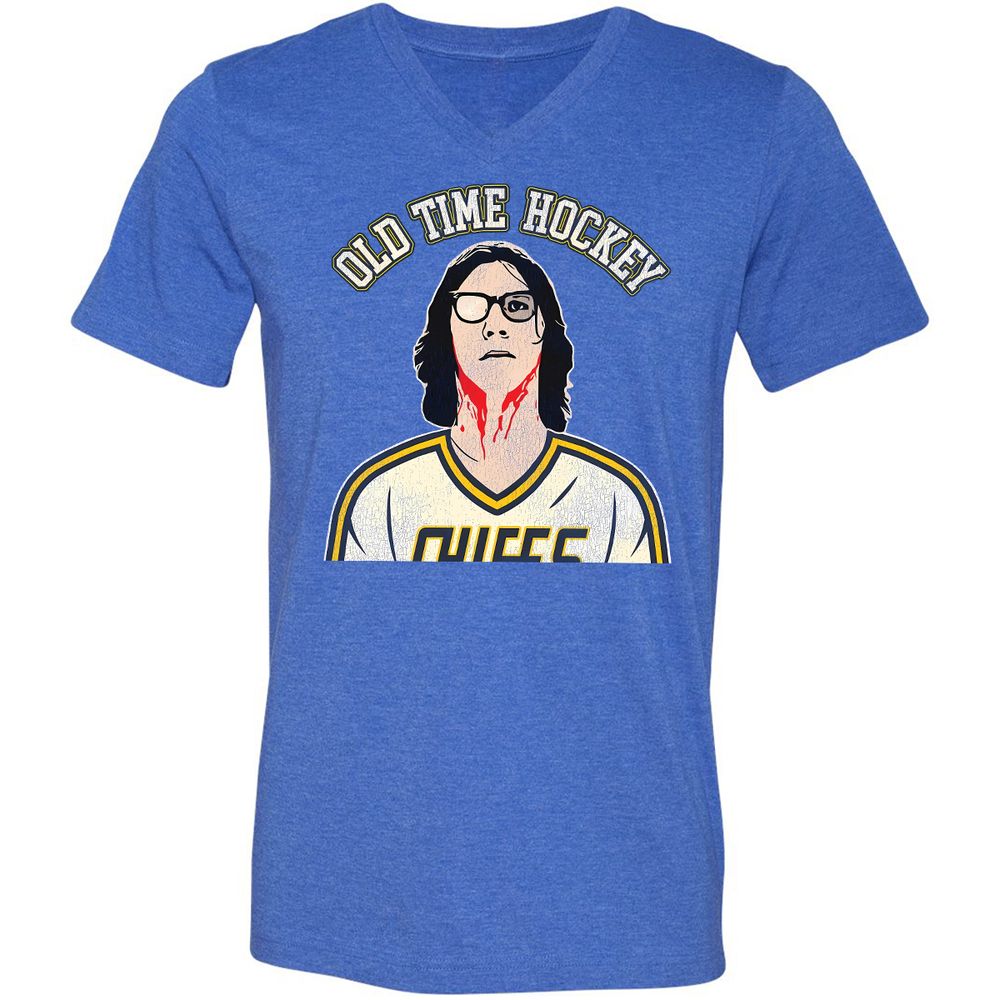 Unisex V-Neck T-Shirt - Y2W9GMUV - Heather True Royal - 14