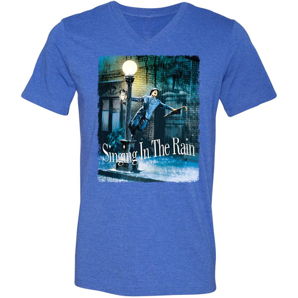 Unisex V-Neck T-Shirt - U8ZXW3T5 - Heather True Royal - 14