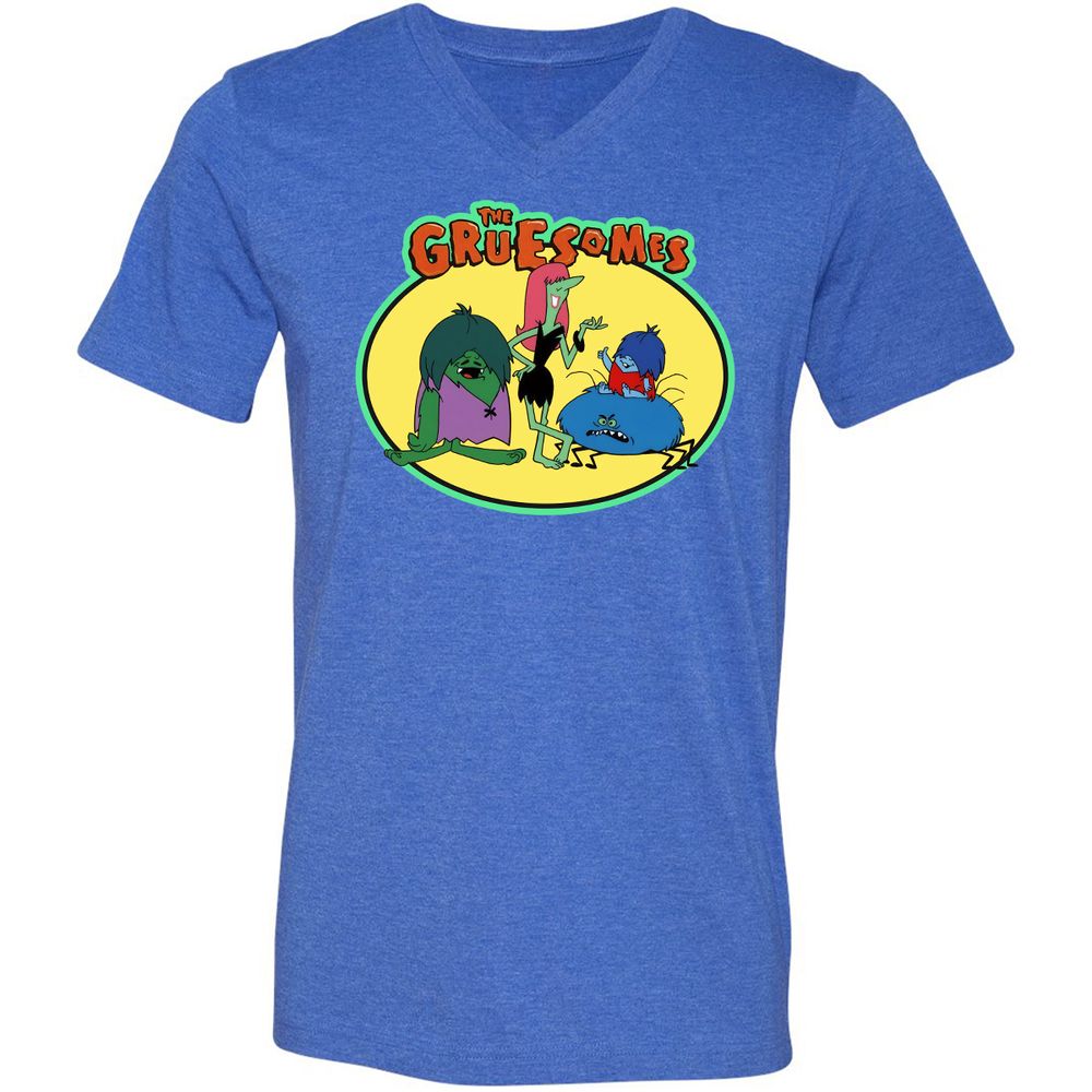 Unisex V-Neck T-Shirt - K2GAH2UV - Heather True Royal - 14