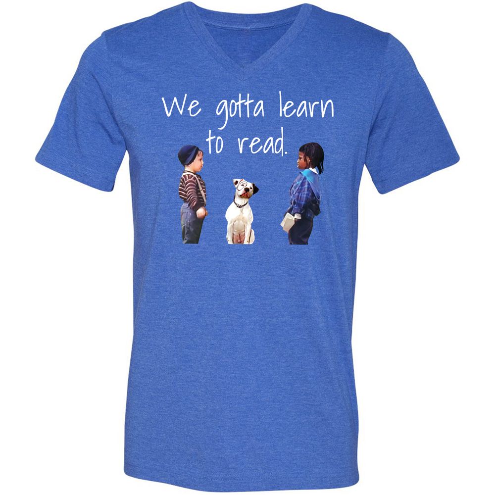 Unisex V-Neck T-Shirt - RB473FAD - Heather True Royal - 14