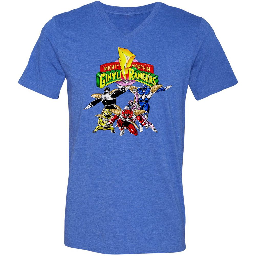 Unisex V-Neck T-Shirt - CDZUNNFB - Heather True Royal - 14