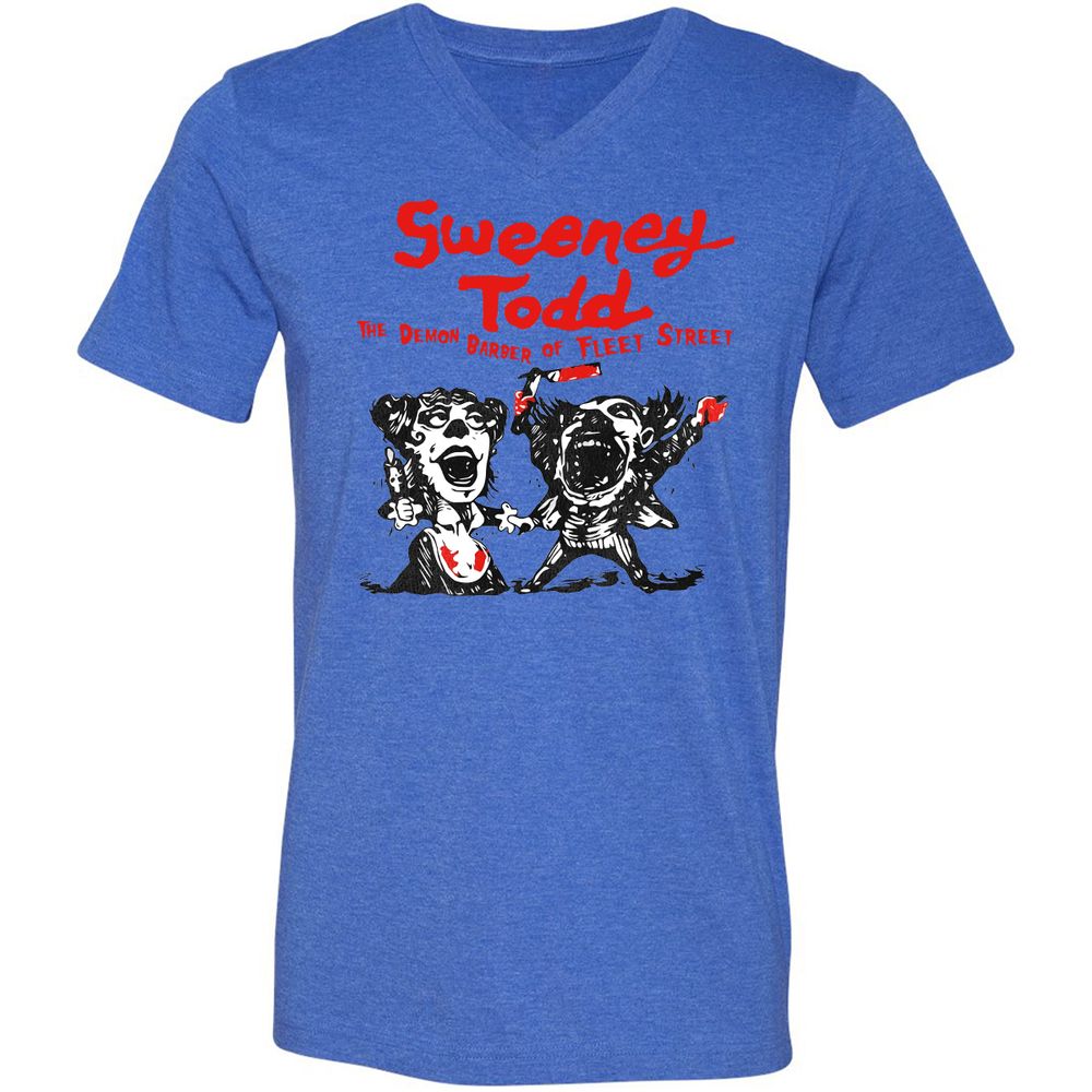 Unisex V-Neck T-Shirt - VVPKU66S - Heather True Royal - 14