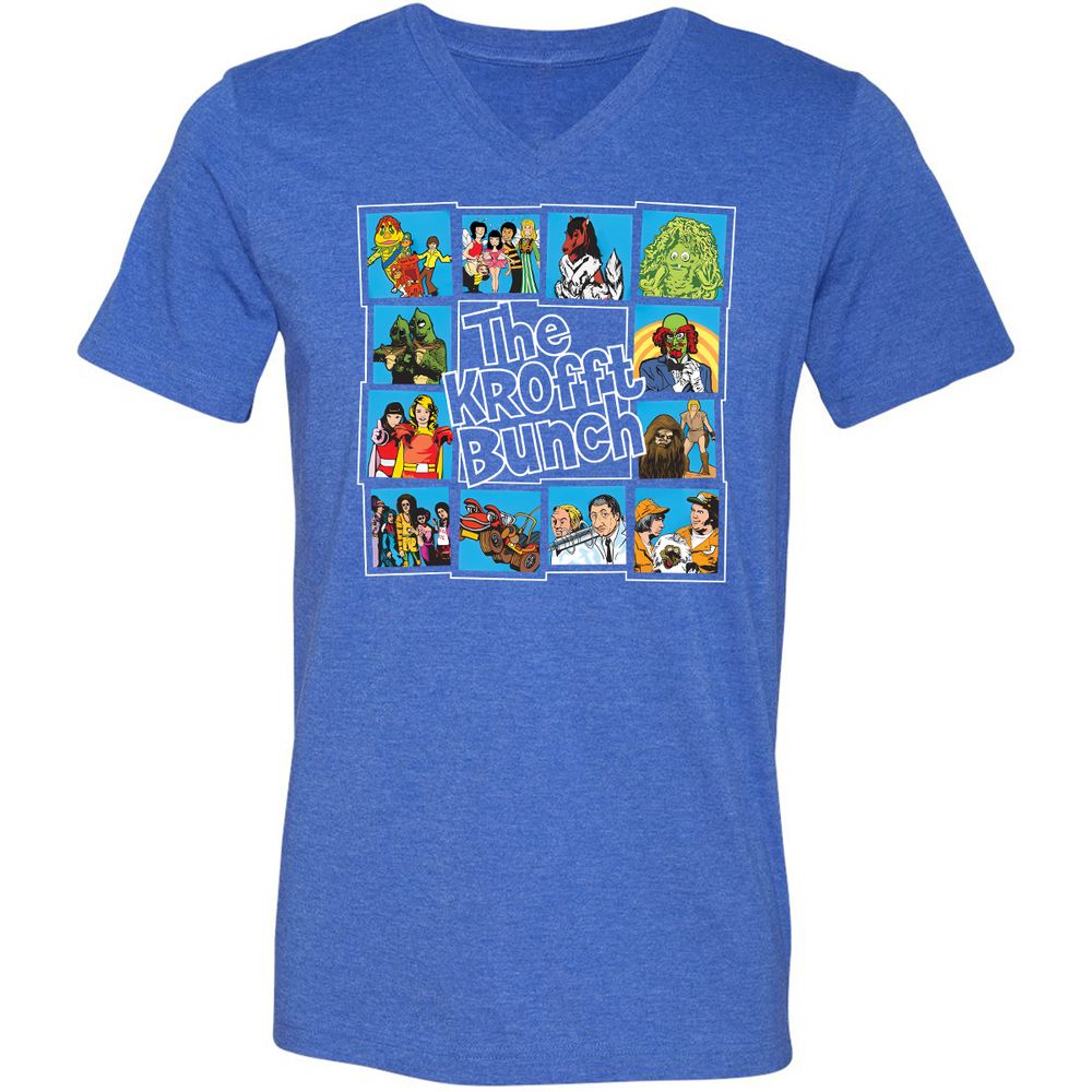 Unisex V-Neck T-Shirt - C388XFBM - Heather True Royal - 14