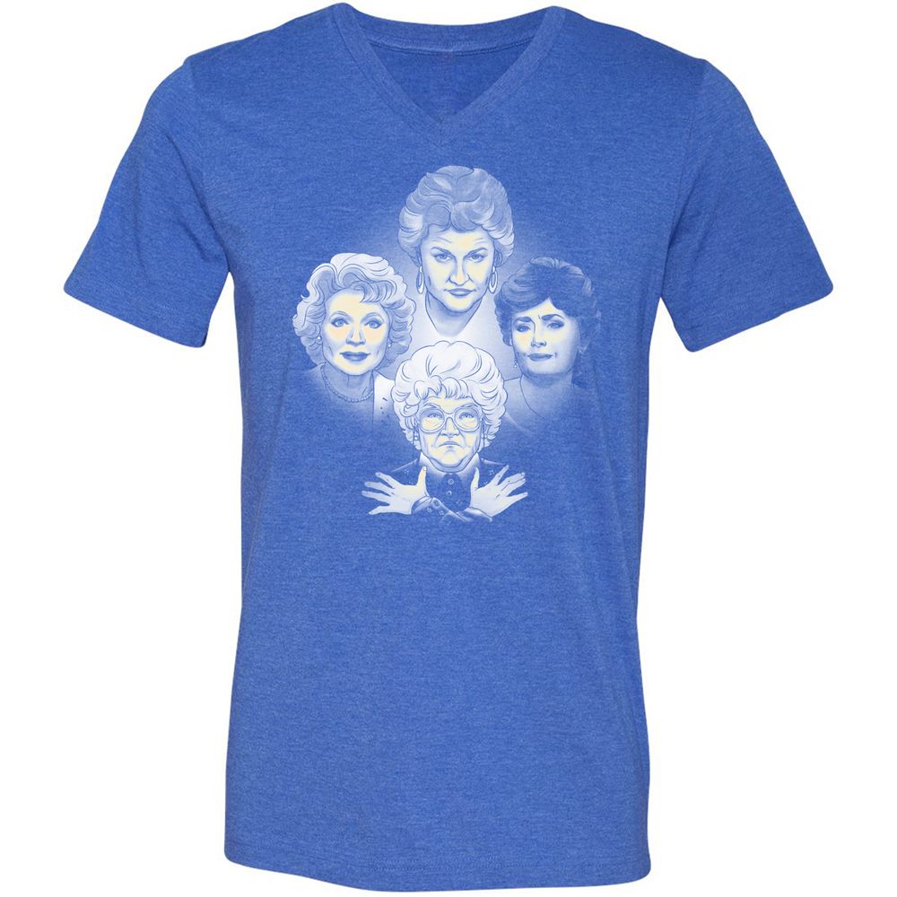 Unisex V-Neck T-Shirt - BH3LFBG5 - Heather True Royal - 14
