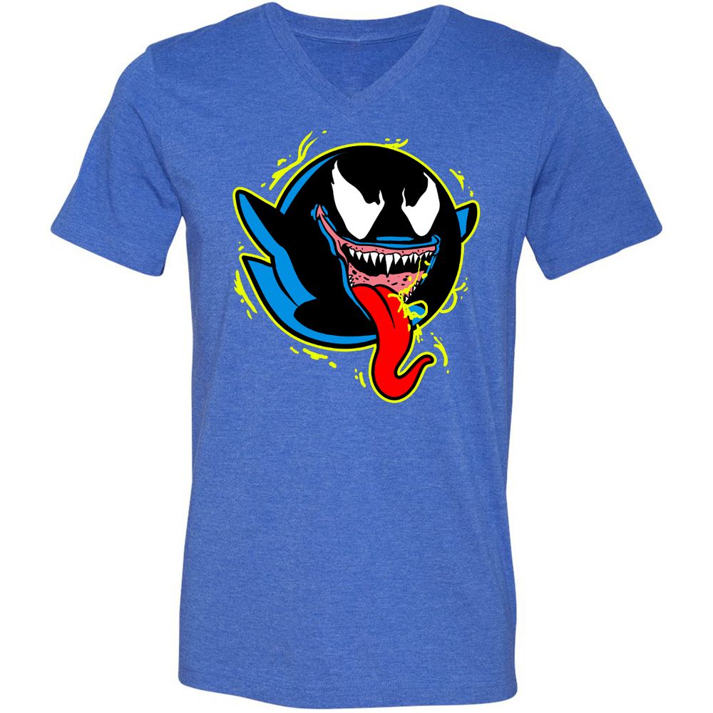 Unisex V-Neck T-Shirt - PJPCYZ2X - Heather True Royal - 14