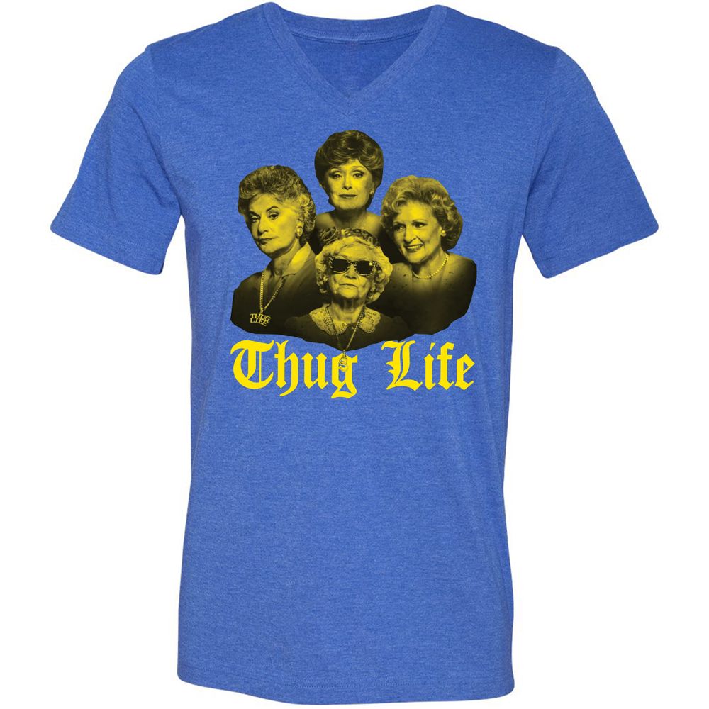 Unisex V-Neck T-Shirt - C59D8Y44 - Heather True Royal - 14