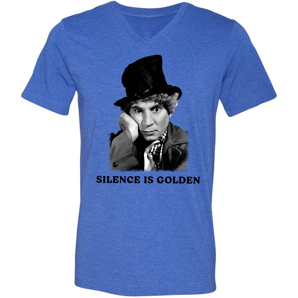 Unisex V-Neck T-Shirt - ZMRZECET - Heather True Royal - 14