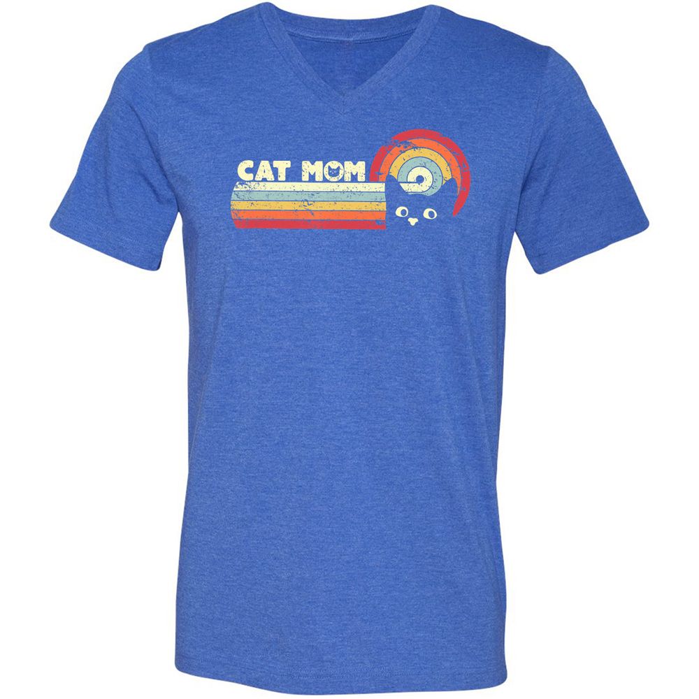 Unisex V-Neck T-Shirt - C5T6W88W - Heather True Royal - 14