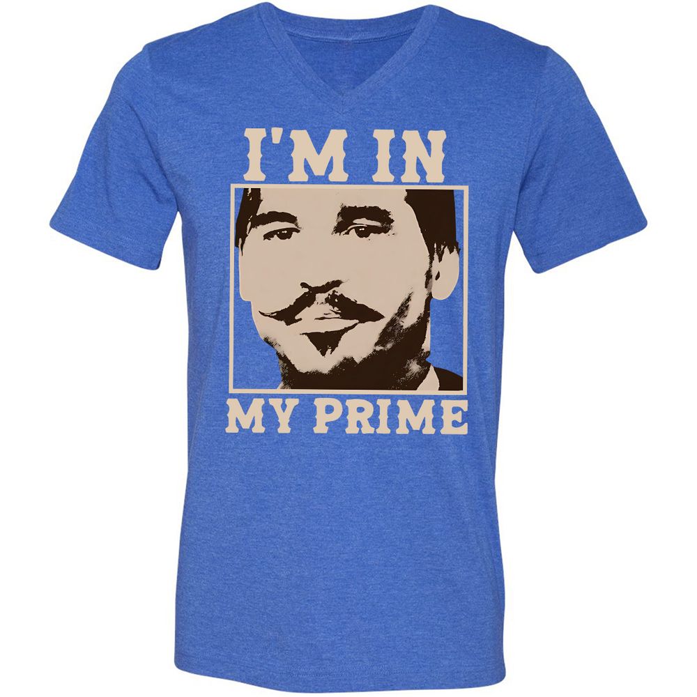 Unisex V-Neck T-Shirt - 55BXW2XH - Heather True Royal - 14