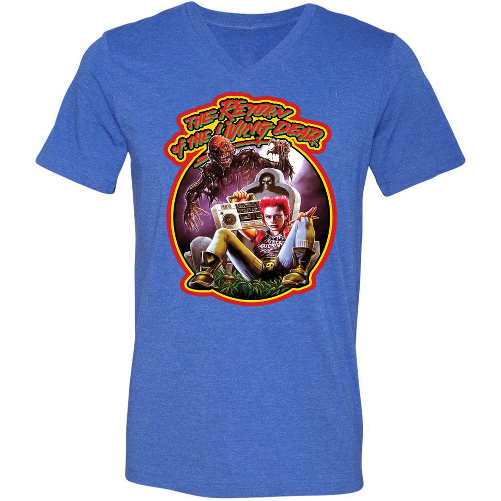 Unisex V-Neck T-Shirt - MDAP8UTN - Heather True Royal - 14