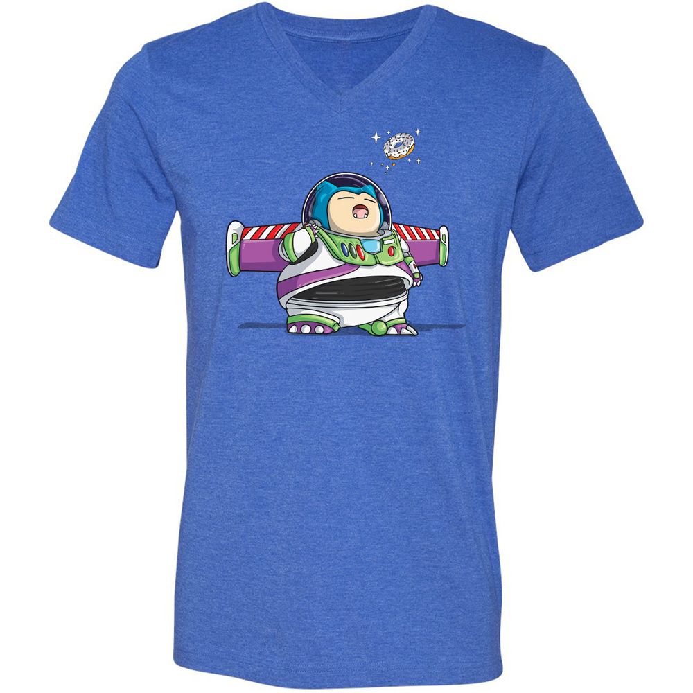 Unisex V-Neck T-Shirt - 7TVS7RMW - Heather True Royal - 14