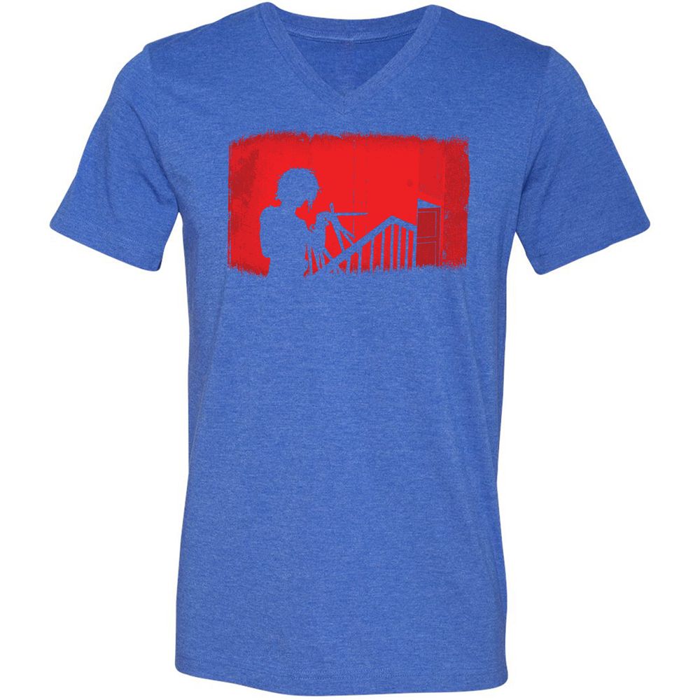 Unisex V-Neck T-Shirt - 84LWF29U - Heather True Royal - 14