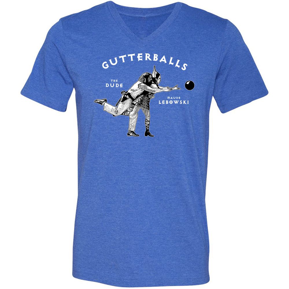 Unisex V-Neck T-Shirt - 9G7K5227 - Heather True Royal - 14